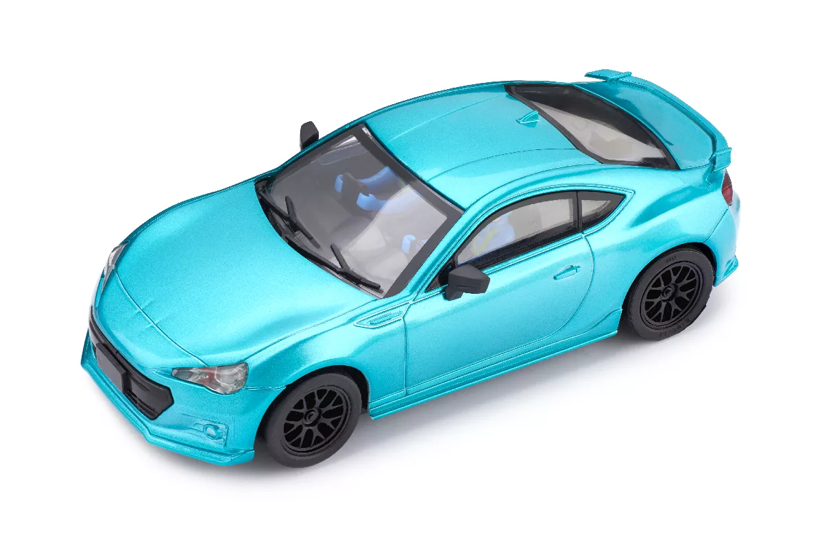 PCT01U Subaru BRZ Cyan with working headlights 1:32 scale